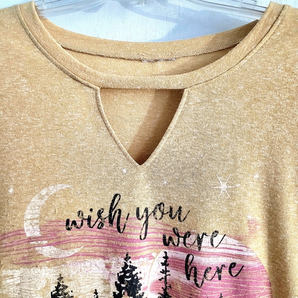 Women's Tan Graphic Tee - Picture 2 of 6